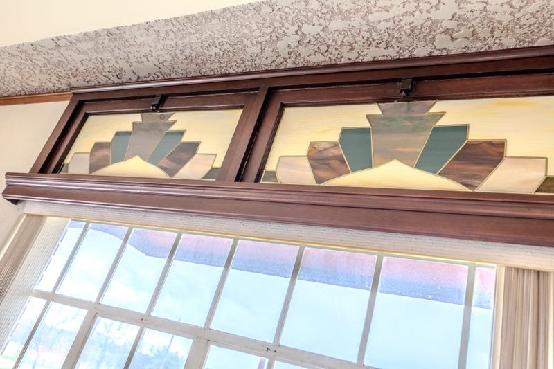 Stain Glass in the living room and dining room.